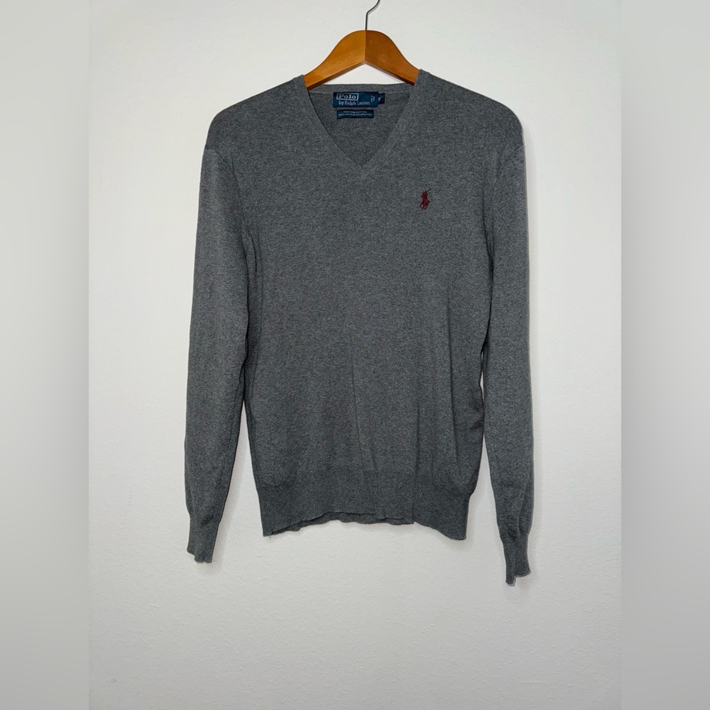 Polo V-neck Sweater, Small
